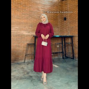 MIDI DRESS TWILL OREMIUM MIDI DRESS KWKINIAN KOREAN STYLE MIDI SIMPLE MIDI BUSUI  FRENDLY