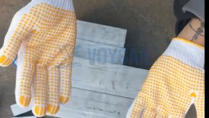 1 Pair Multipurpose Gloves Knitted/Rubber Stretchable  Working Gloves Construction Safety