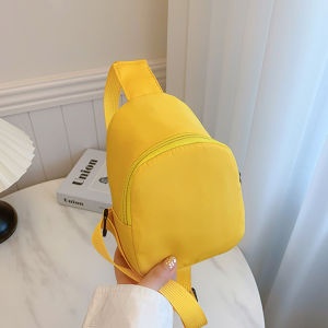 Fashionable Versatile Childrens Chest Bag Pure Color Nylon Crossbody Bag Lightweight Small Crossbody Bag Back-to-School Season Gift Logo