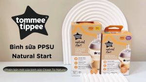 Bình Sữa PPSU Ty Siêu Mềm Tự Nhiên Tommee Tippee Natural Start 150ml Núm Ty Của Bình 0-3 tháng