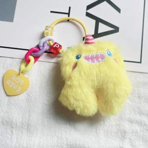 Purple GK001 Boneka Monster Keychain Gantungan Kunci Tas Cute Bulu Plush Doll Trendy Baru Tote Lucu Cocok u/ kunci motor dan rumah kado ulang tahun birthday gift