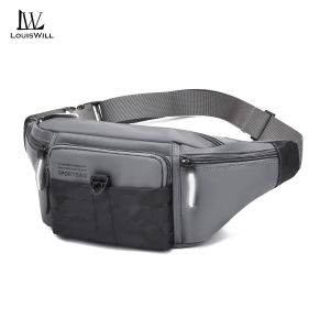 LouisWill Chest Bag Waist Bag Cross-body Chest Bag Multi-Functional Fitness Bag Small Waist Pouch Waterproof Wear-Resistant Waist Bag with Adjustable Strap for Workout Running