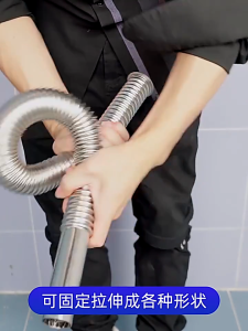 Kitchen Sewer Pipe Sink Drain Pipe 304 Stainless Steel Kitchen Drain Pipe Extended