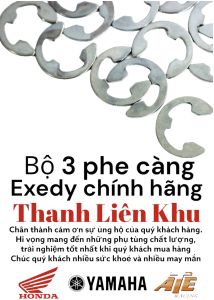 Bộ 3 phe đế càng Exedy chính hãng cho AB VarioClickSH Spacy