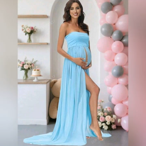 AA Pregnant Tube Long Gown for Maternity Photoshoot and Baby Shower - xs to slim large