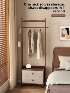 Bedside Cabinet Hat Coat Rack Combo Dresser Shelving Unit