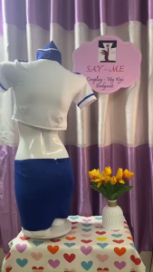 SM120 - Cosplay Tiếp Viên Phong Cách Trẻ TrungTrang Phục Nghề Nghiệp Xanh Trắng Hiện Đại Cosplay Tiếp Viên Dáng Gọn Đồng Phục Cosplay Dịch Vụ Cao Cấp