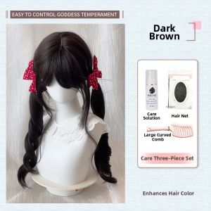 SHANGE | Long Daily Wear Wig With Bangs Double Buns or Loose
