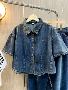 plus Size Womens Summer Dopaamine Short Denim Jacket Loose Meat Covering Open Cardigan Top Womens Fashion Outerwear