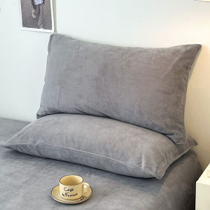 Thickened Milk Velvet Pillowcase Pair Coral Velvet Ins Pillow Cover in Winter 2025 New Style Bedding Accessories Single Person Use