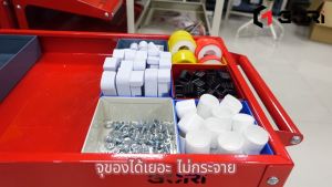 GORI กล่องจัดพื้นที่ ทรงสี่เหลี่ยม ผลิตจากเหล็ก เก็บขอบอย่างดี ไม่มีคม มีสีให้เลือก กับ GR-P06