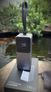 Pin Sạc Dự Phòng UGREEN PB723 20000mAh 130W 3 Cổng UFCS 105w Tích Hợp Cáp Dù