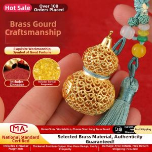 SHANYANG | Prosperity Attracting Gold-Leafed Enamel Hanging Decorative Gourd
