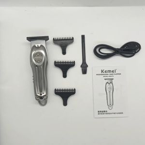 Kemei KM-679 Electric Gold Silver Color Pet Trimmer Dog USB Charging Hair Trimmer Mini LCD Light Carving Scissors Hair Clipper For Dogs/Cats