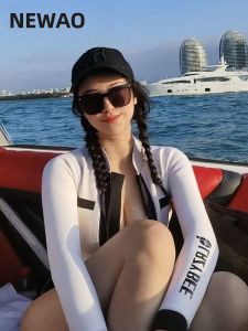 Newao Full Body Wetsuit Womens Long Sleeve Swimming Diving Suit UV Protection Jellyfish Costume Underwater Exploration Gear