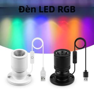 Đèn LED Gắn Bề Mặt Mini USB 5V 1W Xoay Được Dùng Cho Tủ Trưng Bày Trang Sức Quầy Tủ Quần Áo Kệ