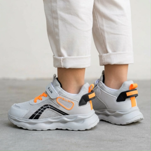 BUM Equipment Kids Shoe CSY266/CSY267 Grey/Pink - Kasut Kanak-Kanak Kasual Ringan Selesa Sneakers