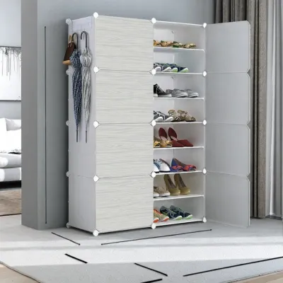 Modern Simple Plastic Shoe Rack Dustproof Outdoor Doorway Multi-layer Foldable Large Capacity Storage Cabinet Home Organizer