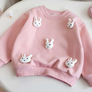 Girls Cartoon Korean Style 3D Decor Sweet Hoodie
