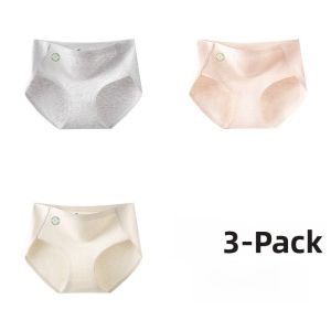 PIER N°5 | Antibacterial Extended Crotch Triangle Cotton Underwear For Women Colorful Cotton Pure Cotton Seamless Mid Waist Medical Grade Shorts