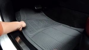 3 Heavy Duty Rubber Car Matting Universal Waterproof Car Floor Protection Mats Black