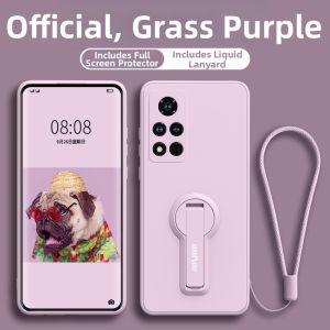 GGUU | Full Protection Anti-drop Phone Case with Stand for Honor V40 Liquid Silicone