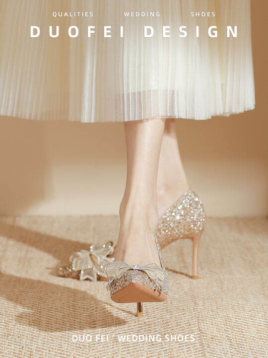 Champagne gold best sale wedding shoes