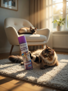 Pet Sensitive -Pet Carpet Cleaning Spray 300ml  No Sticky Residue - Great for Pet Odors - Home Use - Living Room Scene