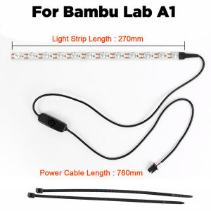 begrint | For Bambu Lab A1 A1mini Upgrade LED Light Strip 24V Ra95 Fill Light White Light Super Bright For Bambulab 3D Printer Parts