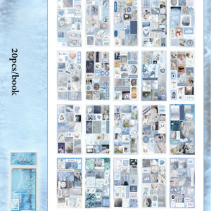 Mr.paper | Mr.Paper 20Pcs Korean INS Neutral Tone Coated Paper Stickers DIY Decor for Journal Photo Frame Scrapbook Collage