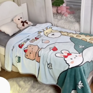 DREAMLUX Cartoon Plush Blanket Soft Fluffy Thin Aircon Selimut Bulu Nipis Kids Adult Cozy Warm Travel