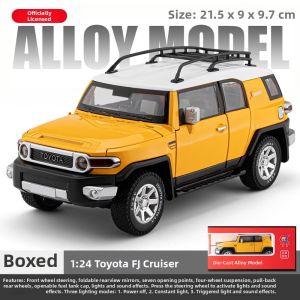 SHENGHUI | Large Sound Light Opening Metal Toyota FJ Cruiser SUV Model 1/24