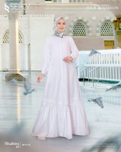 Gamis Hitam Putih Terbaru Seply Shabira Ethica Ishami Gamis Umroh Haji