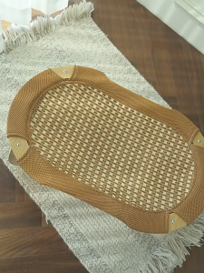 Cat Bed Summer Mat Breathable Comfortable Cool Rattan Bed Round Corner Camp Clear Cool Cat and Dog Kennel