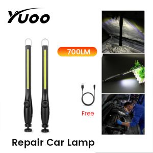 YUOO LED Work Light USB Rechargeable 4 Modes COB Work Light Portable Cordless Inspection Light for Car Repair Home Use Workshop