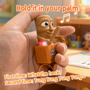 Stick man Tung tung tung Tungtungtung Anime Wooden Keychain Stick Man Figure with Luminous Pendant Collectible Decorative Gift