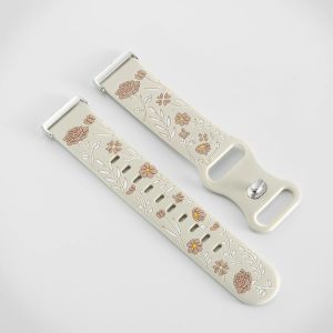 Engraved Silicone Strap for Samsung Galaxy Fit 3 Sports Wristband Loop Strap for Samsung Fit 3 Smart Watch Replacement Bracelet