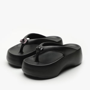 Cute Raise the Bottom Flip-Flops Womens Summer Outwear 2024 New Arrival Super Hot Non Slip Soft Bottom Flip-Flops