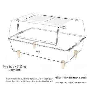 Tafit | Lồng Hamster Mica Kích Thước Lớn Cho Gấu Vàng