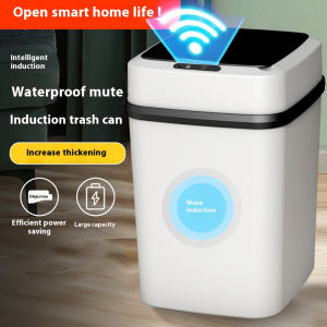2025 NEW Kitchen Trash Can 14L Bathroom Touch-free Trash Can Bathroom Smart Trash Can Trash Can Smart Trash Can Kitchen