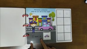 Land Transport Vocabulary SENTENCE BUILDING Interactive Book Busy Book Quiet Book English Story Book for Kids Vehicles Car Truck Fire Engine Ambulance