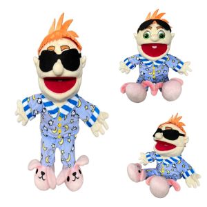 LZ60 PJ Crenshaw Plushie Hand Puppet Star Moon Pajamas Bunny Slippers Removable Sunglasses Plush Doll L60Z
