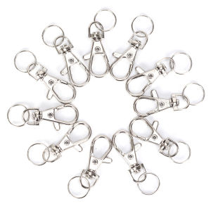 10 Pack Silver Swivel Lobster Clasp Hooks Trigger Clips for Bags and Gift Accessories