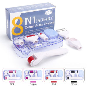 YOOKIILYE 8 In1 Derma Roller Micro Needle Roller Kit Micro-needling Roller Titanium Mezoroller Skin Care Sterile Device for Face Eye Body