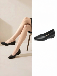 Reddragonfly | Summer Work Black Leather Shoes Soft Bottom