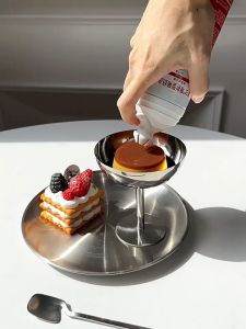 Gelas Es Krim Stainless Steel Reusable Gelas Dessert Aesthetic Multifungsi Cangkir Ice Cream