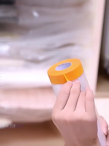 (20meter)Film Sampul Furniture Protect Cover Plastic Tape Film With Plastik Adsorpsi elektrostatik Serbaguna