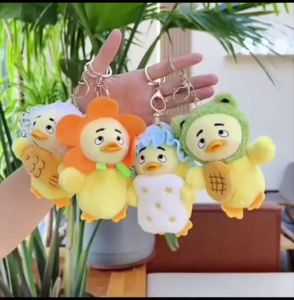 Gantungan kunci boneka upset duck/boneka bebek lucu/gantungan kunci bebek lucu