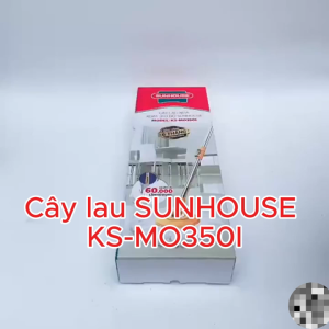 Cây lau nhà 360 (Cán Inox 201) SUNHOUSE KS-MO350I / Bông lau sợi Microfiber - Chính hãng