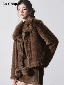 La Chapelle | Vintage Fur Trim Warm Overcoat Thick